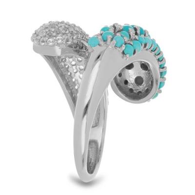 BUY STERLING SILVER NATURAL BLUE TURQUOISE GEMSTONE RING
